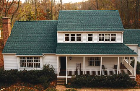 white house with green metal roof|hunter green roof house colors.